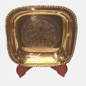 Brass Footed Bowl / Dish / Tray